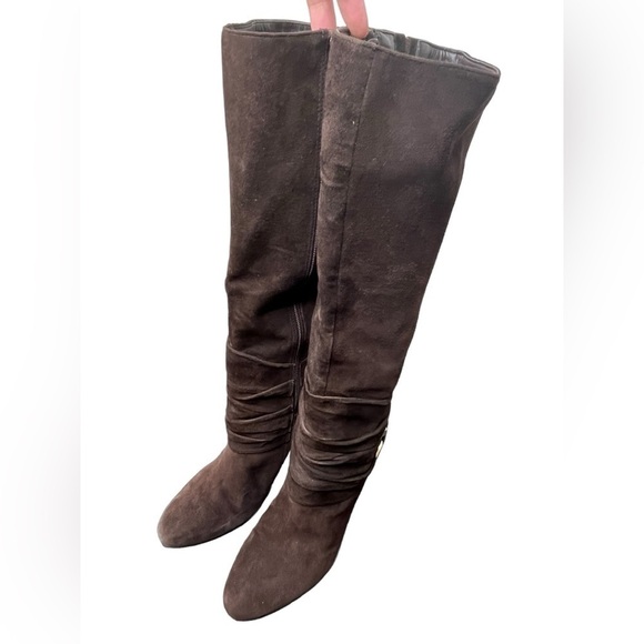 Antonio melani brown suede gold tall boots size 8 - Picture 5 of 8